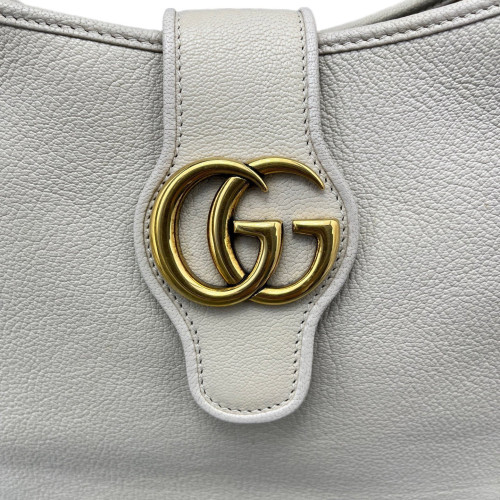 Gucci Medium Aphrodite Grained Calfskin White