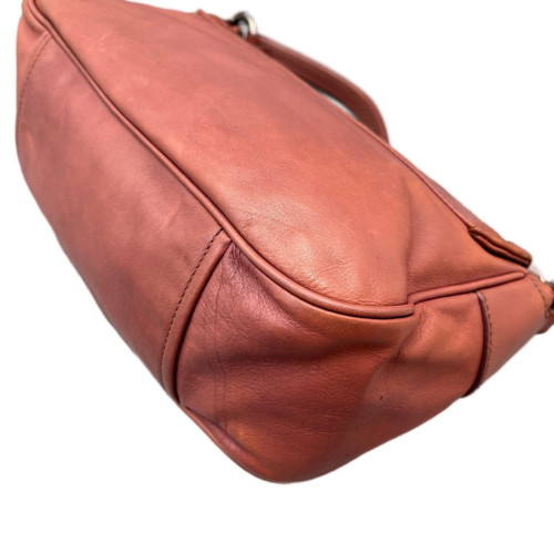 Prada Shoulder Bag Calfskin Brick Red