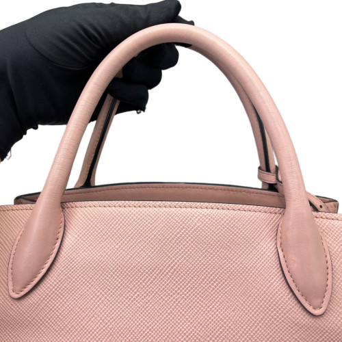Prada Small Monochrome Tote Saffiano Calfskin Pink