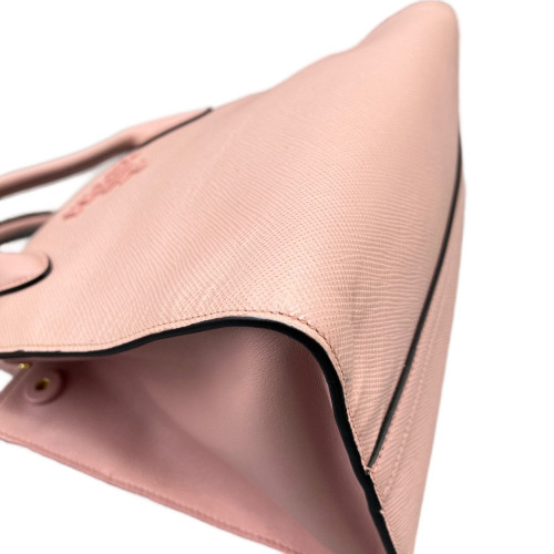 Prada Small Monochrome Tote Saffiano Calfskin Pink