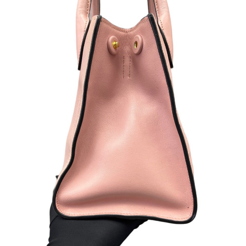 Prada Small Monochrome Tote Saffiano Calfskin Pink