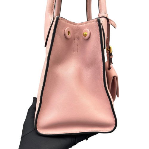 Prada Small Monochrome Tote Saffiano Calfskin Pink
