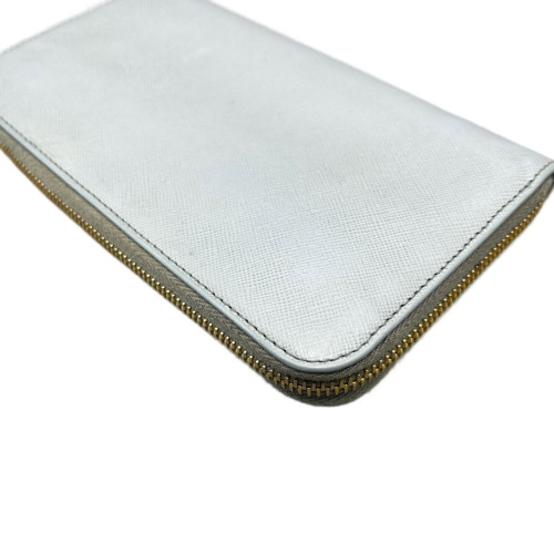 Prada Continental Wallet Saffiano Calfskin Light Blue