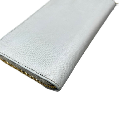 Prada Continental Wallet Saffiano Calfskin Light Blue