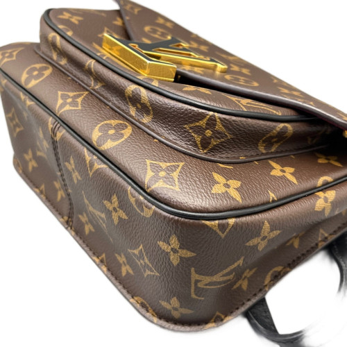 Louis Vuitton Passy Chain Shoulder Bag Monogram Brown Black