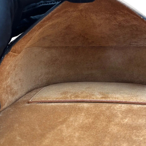 Celine Triomphe Saddle Bag Calfskin Tan
