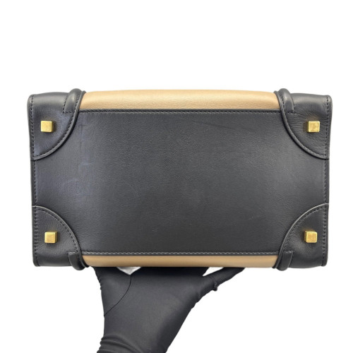 Celine Medium Luggage Phantom Calfskin Suede Beige Slate Blue