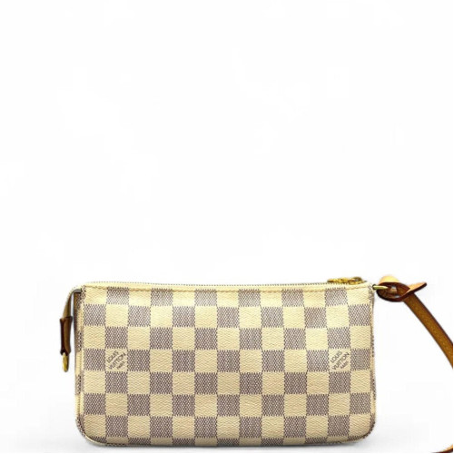 Louis Vuitton Pochette Accessories Damier Azur White