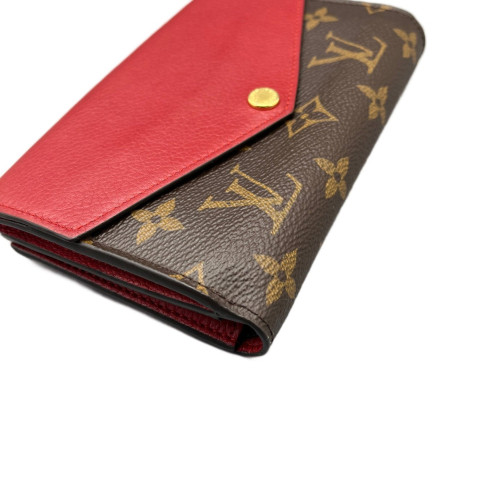 Louis Vuitton Marie-Lou Trifold Wallet Monogram Brown Red