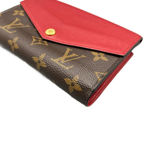 Louis Vuitton Marie-Lou Trifold Wallet Monogram Brown Red
