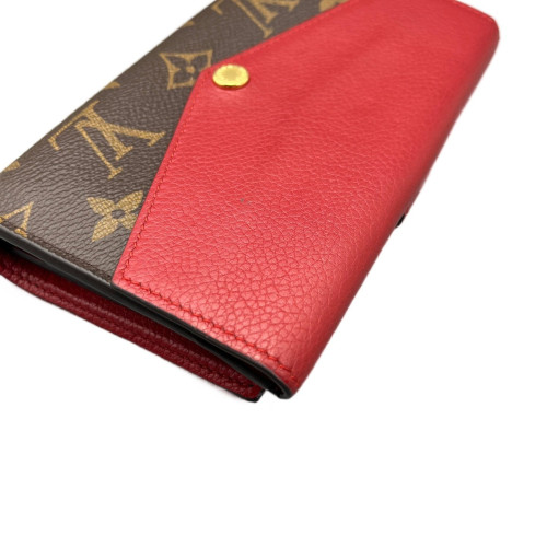 Louis Vuitton Marie-Lou Trifold Wallet Monogram Brown Red