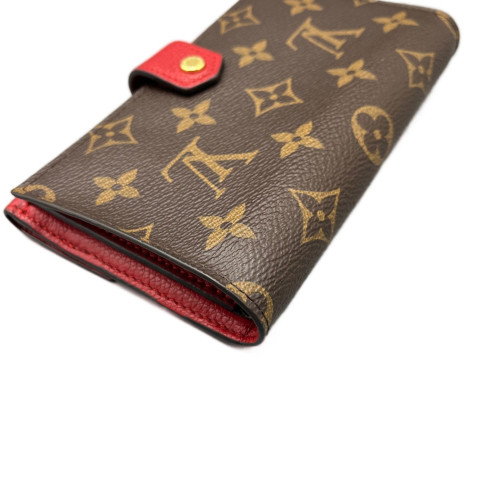 Louis Vuitton Marie-Lou Trifold Wallet Monogram Brown Red