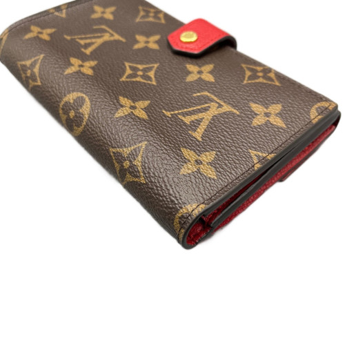 Louis Vuitton Marie-Lou Trifold Wallet Monogram Brown Red