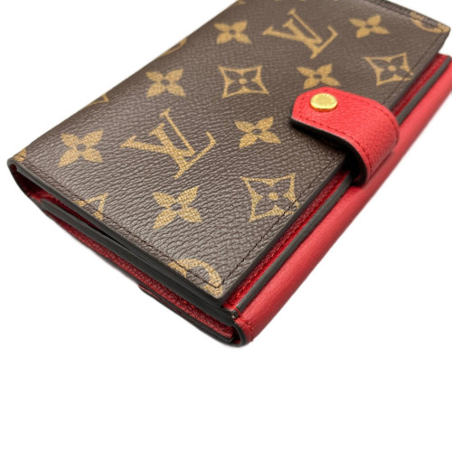 Louis Vuitton Marie-Lou Trifold Wallet Monogram Brown Red