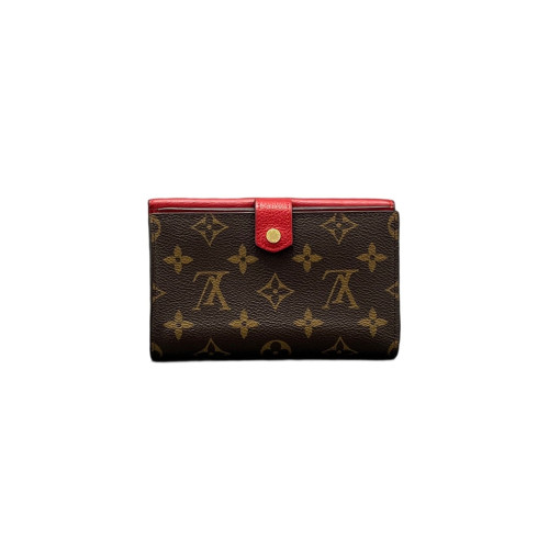 Louis Vuitton Marie-Lou Trifold Wallet Monogram Brown Red