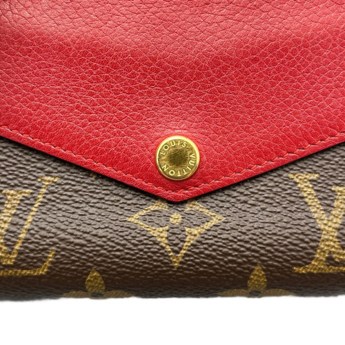 Louis Vuitton Marie-Lou Trifold Wallet Monogram Brown Red