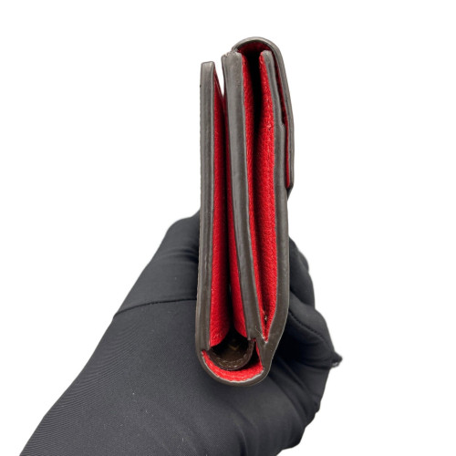 Louis Vuitton Marie-Lou Trifold Wallet Monogram Brown Red