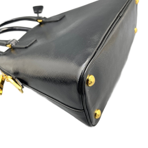 Prada Dome Patent Calfskin Black