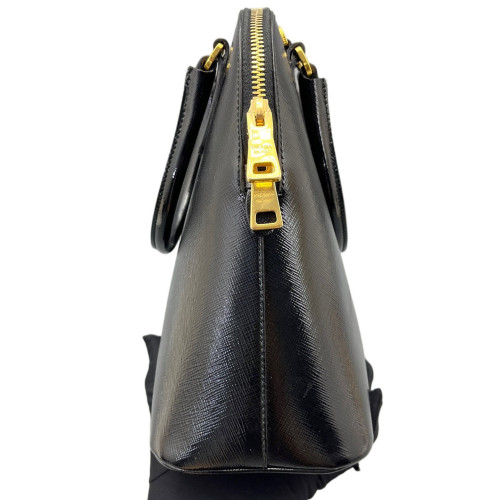 Prada Dome Patent Calfskin Black