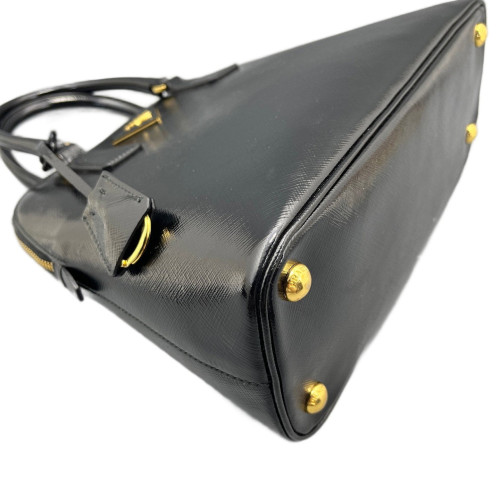 Prada Dome Patent Calfskin Black