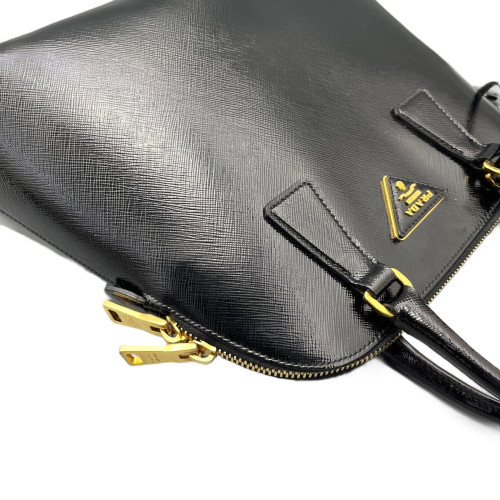 Prada Dome Patent Calfskin Black