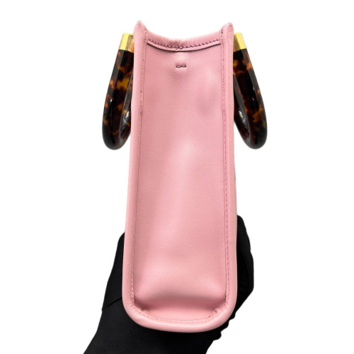 Fendi Mini Sunshine Shopper Tote Smooth Calfskin Pink