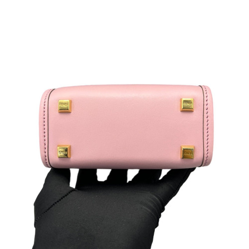 Fendi Mini Sunshine Shopper Tote Smooth Calfskin Pink
