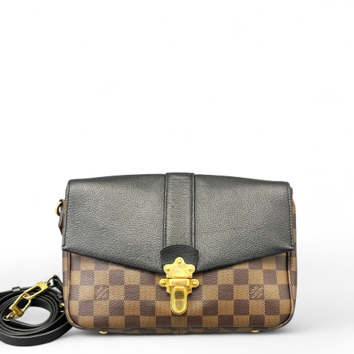 Louis Vuitton Clapton PM Damier Ebene Brown Black Louis Vuitton Clapton PM Damier Ebene Brown Black