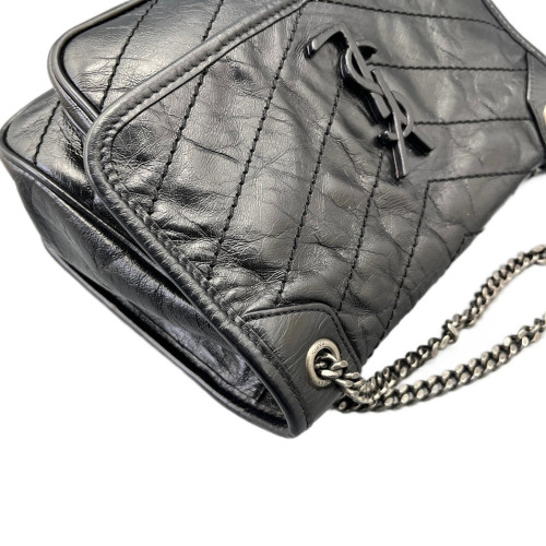 Yves Saint Laurent Baby Niki Chain Calfskin Black