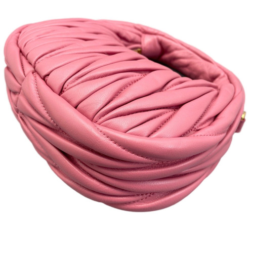 Miu Miu Hobo Crumpled Lambskin Pink