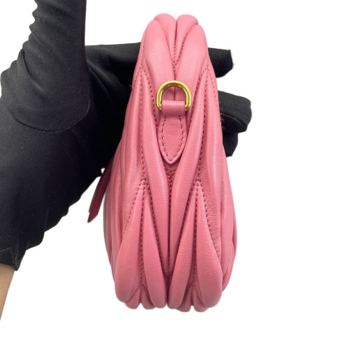 Miu Miu Hobo Crumpled Lambskin Pink