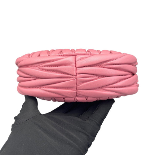 Miu Miu Hobo Crumpled Lambskin Pink