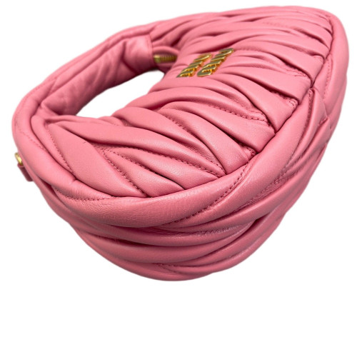 Miu Miu Hobo Crumpled Lambskin Pink