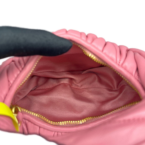 Miu Miu Hobo Crumpled Lambskin Pink