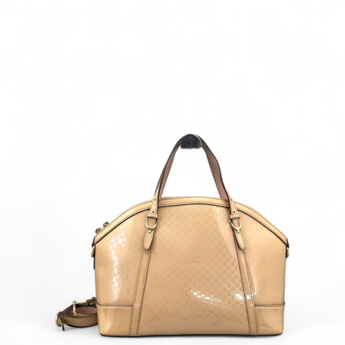 Gucci Medium Microguccissima Dome Bag Patent Microguccissima Nude Pink