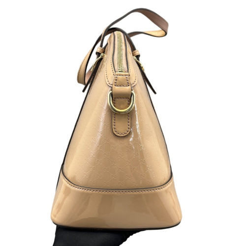 Gucci Medium Microguccissima Dome Bag Patent Microguccissima Nude Pink