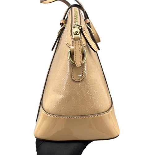 Gucci Medium Microguccissima Dome Bag Patent Microguccissima Nude Pink