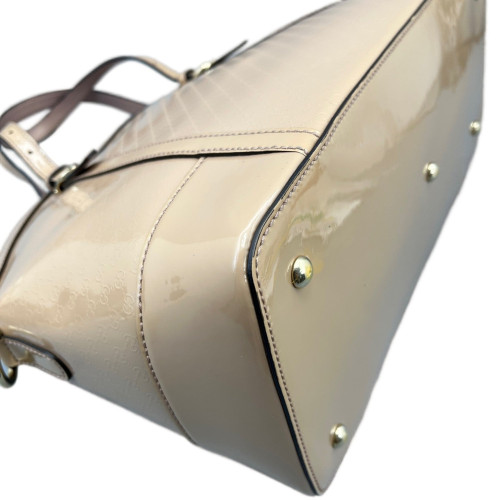 Gucci Medium Microguccissima Dome Bag Patent Microguccissima Nude Pink