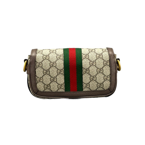 Gucci Web Ophidia Crossbody Bag GG Supreme Monogram Beige Ebony
