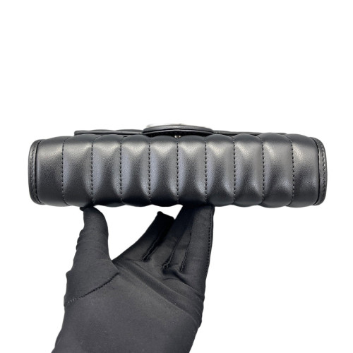 Gucci GG Marmont Chain Wallet Calfskin Black