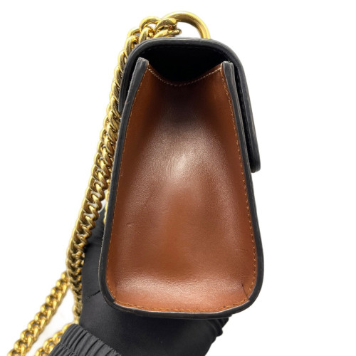 Gucci Small Padlock Shoulder Bag GG Supreme Monogram Brown Black