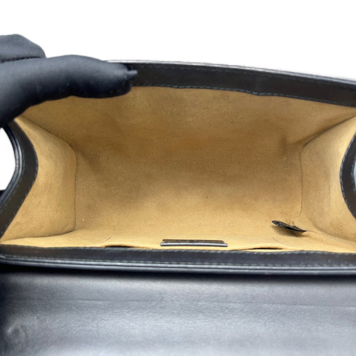 Gucci Small Padlock Shoulder Bag GG Supreme Monogram Brown Black