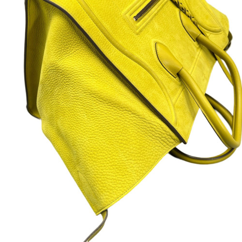 Celine Medium Big Bag Suede Yellow Celine Medium Big Bag Suede Yellow