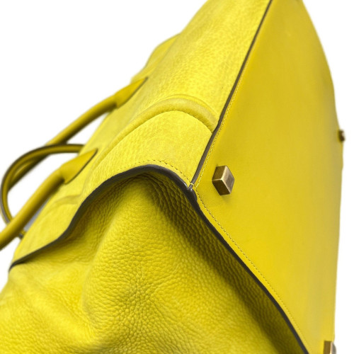 Celine Medium Big Bag Suede Yellow Celine Medium Big Bag Suede Yellow