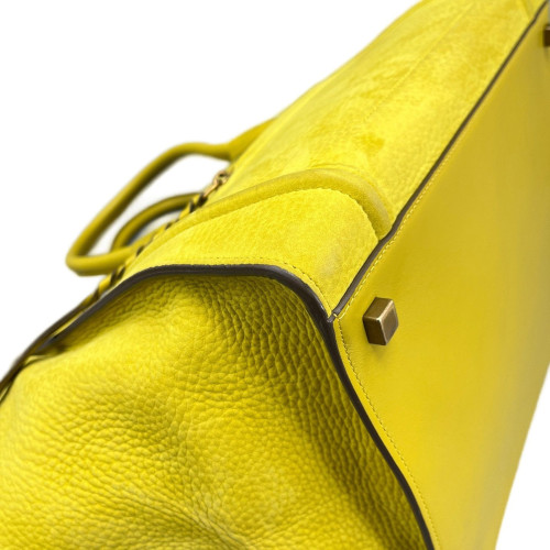 Celine Medium Big Bag Suede Yellow Celine Medium Big Bag Suede Yellow