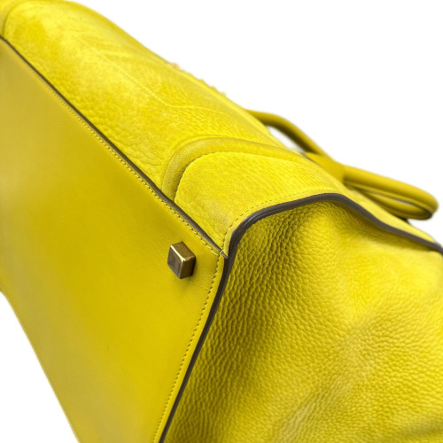 Celine Medium Big Bag Suede Yellow Celine Medium Big Bag Suede Yellow