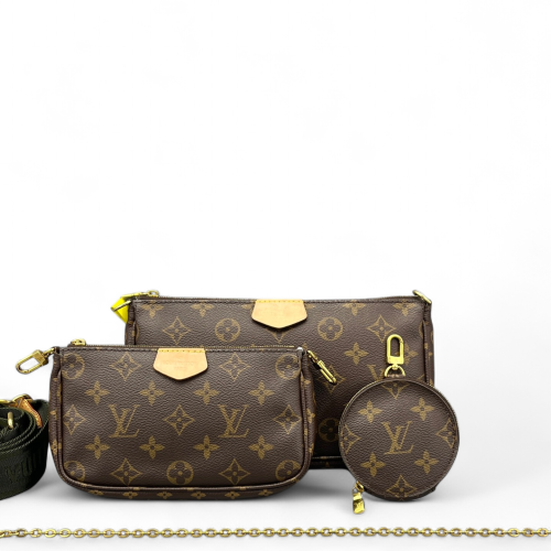 Louis Vuitton Multi Pochette Accessories Monogram Brown Green