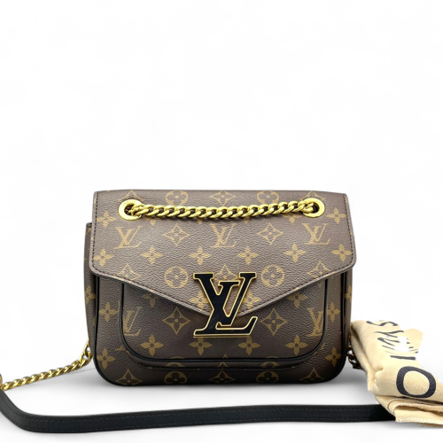 Louis Vuitton Passy Chain Shoulder Bag Monogram Brown Louis Vuitton Passy Chain Shoulder Bag Monogram Brown