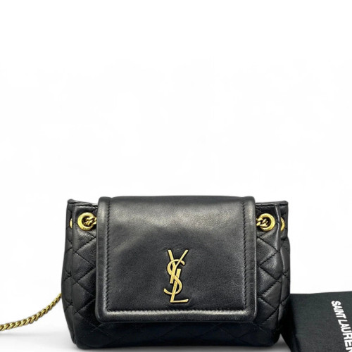 Yves Saint Laurent Mini Nolita Shoulder Bag Soft Calfskin Black Yves Saint Laurent Mini Nolita Shoulder Bag Soft Calfskin Black