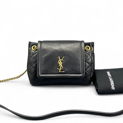 Yves Saint Laurent Mini Nolita Shoulder Bag Soft Calfskin Black Yves Saint Laurent Mini Nolita Shoulder Bag Soft Calfskin Black